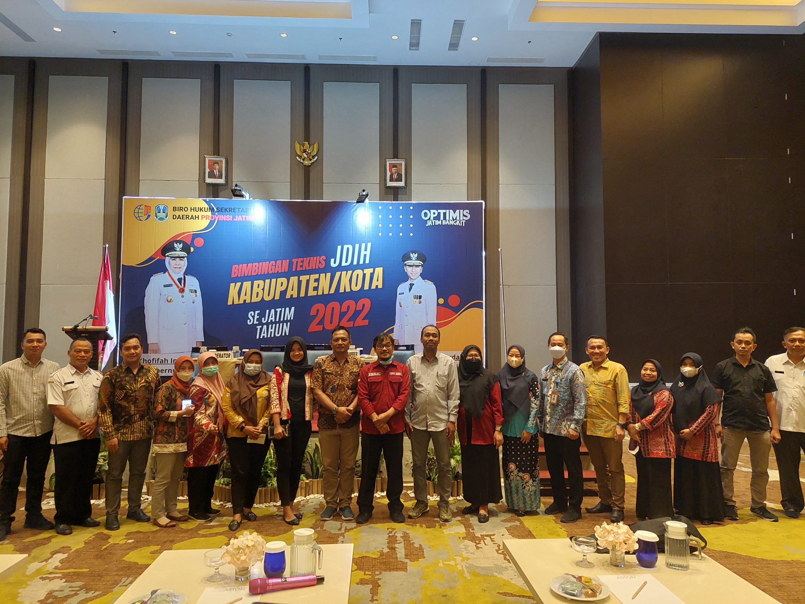 Bimbingan Teknis Jaringan Dokumentasi dan Informasi Hukum(JDIH) Kabupaten/Kota se Jawa Timur Tahun 2022